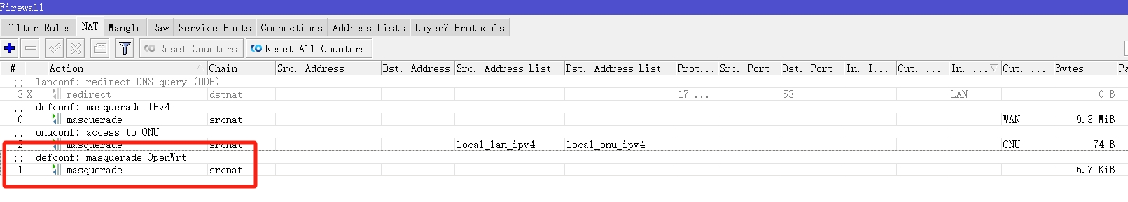 IPv4 防火墙设置