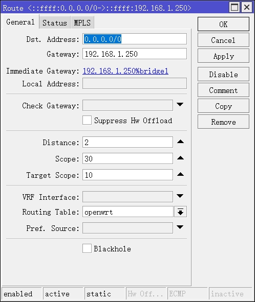 IPv4 路由表